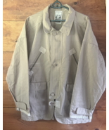 Vintage Trekka by Michael Stein Mens Coat X-Large Cotton Tan Pockets Casual - $76.00