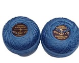 Glanzhakelgarn No 20 10g Crochet Thread Cordonnet Blue 131 Lot of 2 W. G... - $16.78