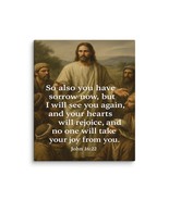 John 16:22 Canvas Print 20&quot;x24&quot; Jesus Speaking to Disciples Biblical Art - $47.00