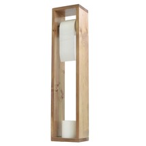 Wooden Handmade Free Standing Toilet Paper Roll Tower Bathroom Storage - £35.21 GBP+