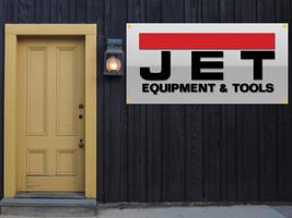 Jet Tools Equipment Vinyl Banner 2&#39;x4&#39; Garage or trade shows Ready Hang 13 OZ. - £27.69 GBP