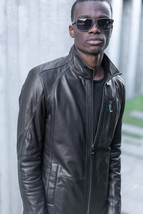 Men&#39;s Black Genuine Lambskin Leather Jacket Stylish Handmade Biker Motorcycle - £85.45 GBP