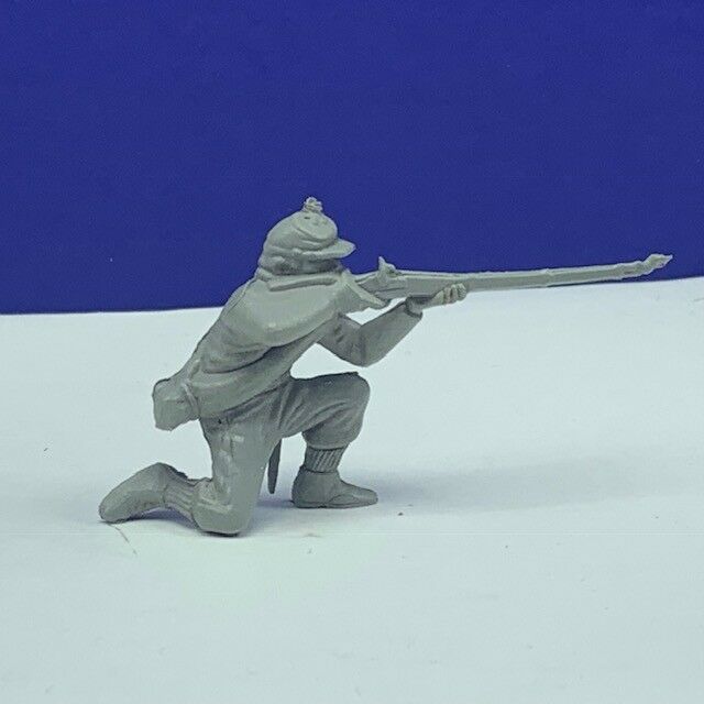 Louis Marx civil war toy soldier gray south confederate vtg figure kneel squat 5 - £10.97 GBP