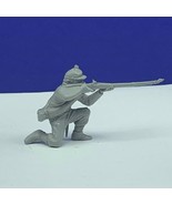 Louis Marx civil war toy soldier gray south confederate vtg figure kneel... - £10.91 GBP
