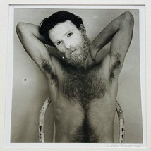 Gloria Baker Feinstein B&amp;W Photograph Gay Interest Hairy Man Powdered Face Beard - £33.52 GBP