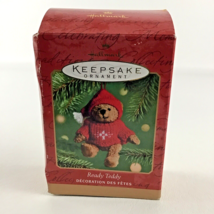 Hallmark Keepsake Christmas Tree Ornament Reddy Teddy Bear Fabric Vintag... - £14.27 GBP