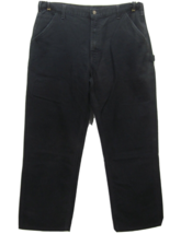 Vintage Carhartt W38 L32 Black 8-Pocket Work Jeans Dungaree Fit Carpenter - £35.61 GBP