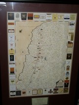 Napa Valley California Ca Frame Map Wine Winery Vineyard Tour Print Art Beringer - £255.65 GBP