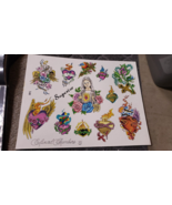 Vintage Chambers Catholic Mary Cross heart Tattoo Flash Wall Art Sheet C... - $506.26 MXN