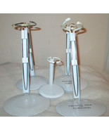 Lot of 5 White Adjustable Doll Stand Metal the Heritage Mint Ltd Collection - $19.99