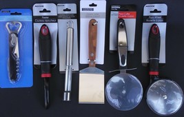 Kitchen: Corkscrew/Opener, Peeler, Corer, Turner, Pizza Cutters, Select Tool - £2.36 GBP