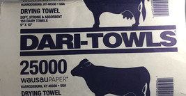 Dari-Towls 25000 9”x10” 150 Pack Dairy Cow Towels For Farm Use-NEW-SHIPS... - $9.78
