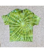 NEW Gilden Men’s Lime Green Blue Spiral Ice Tie Dye Short Sleeve Shirt S... - $447.78 MXN