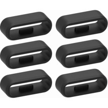 Black Silicon Fastener Ring Security Loop Compatible With Garmin Vivoactive 4S/  - £11.35 GBP