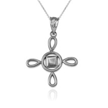 Sterling Silver Adinkra SunSum African Pendant Necklace - £23.56 GBP+