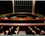 United Nations Trusteeship Council Chamber New York NY NYC Chrome Postca... - $2.92