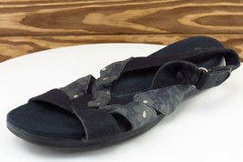 Grasshopper Size 8.5 M Black Slingback Fabric Women Sandal Shoes Dazzle - £15.62 GBP