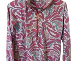 Crown &amp; Ivy Women 1/2 Zip Pullover Top Pink White Gray  XS  - £12.36 GBP