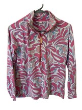 Crown &amp; Ivy Women 1/2 Zip Pullover Top Pink White Gray  XS  - £12.25 GBP