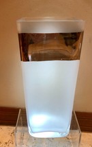 Pier 1 Hand Painted Frosted Glass Vase Large Gorgeous 12&quot; x 5&quot; TALL New NWT - £35.88 GBP