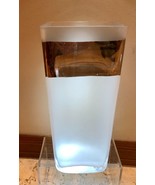 Pier 1 Hand Painted Frosted Glass Vase Large Gorgeous 12&quot; x 5&quot; TALL New NWT - £35.41 GBP