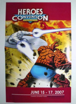 2007 Silver Surfer Fantastic Four poster! 17x11&quot; Marvel Comics Convention pin-up - £16.02 GBP