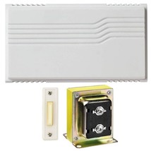 Two Note Wired Door Bell Chime Kit W/Transformer &amp; Surface Mount Lighted... - £37.65 GBP