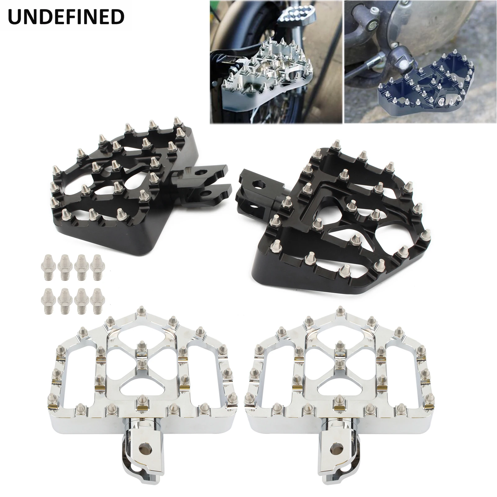 For Harley Softail 2018-2023 MX Wide Fat Foot Pegs Floorboards Front Rear - $98.04+