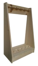 Traditional Pine Wooden 6 Place Vertical  Long Gun Rack Rifle Storage Di... - $165.00