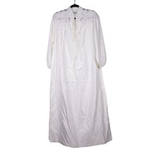 Judith Ritter Barbizon Boutique VTG Nightgown L Womens White Floral Sati... - £18.88 GBP