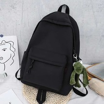 2021 Women Canvas Backpa Girls School Bag Ruack For Ladies Pink Black Travel Fas - £109.63 GBP