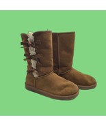 Koolaburra Uggs Tan Boots Size 5 Sherpa Interior Bow Accent - $26.18