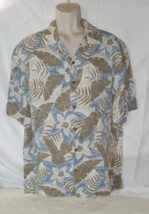 Caribbean Joe Hawaiian Shirt Mens Size Large Button Up Down  Tropical - £9.56 GBP