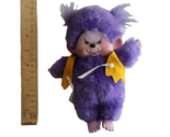 Vintage Mattel 1983 Monchhichi Guranpurin Grumplin Plush Purple Doll - £92.49 GBP