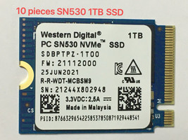 Lot of 10Pcs  SN530 1TB  SDBPTPZ-1T00 M.2 2230 NVMe SSD For Steam Deck P... - £1,058.21 GBP