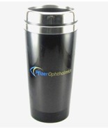 PFIZER OPHTHALMICS Medical 16oz Stainless Steel/Plastic Coffee Travel Tu... - $15.55