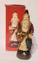 Vintage Old World Santa Resin Figure Toy Bag Upside Down Christmas Tree in Box - £20.25 GBP