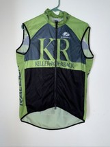 Voler USA Adult Cycling Jersey Sz M Sleeveless Full Zip Green Black Vest - $24.74