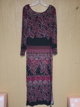 Vertigo Womens Full Length Maxi Dress Aztec Design Paisley Stripe Red Bl... - £129.47 GBP
