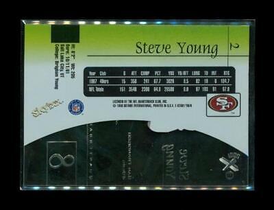 Vintage 1998 SKYBOX EX2001 Holo Window Football Card #2 STEVE YOUNG 49ers Item image 2