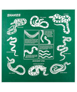 Printed Image Snakes Bandanna 22" x 22" GREEN Camping Survival Outdoors ... - $12.55
