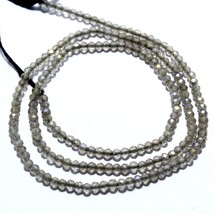 Natural Labradorite Faceted Rondelle Beads 13 inch Briolette Loose Gemstone - $9.30