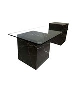 Marble and Glass Coffee Table, Pietra Grey Marble Coffee Table - £1,791.50 GBP+