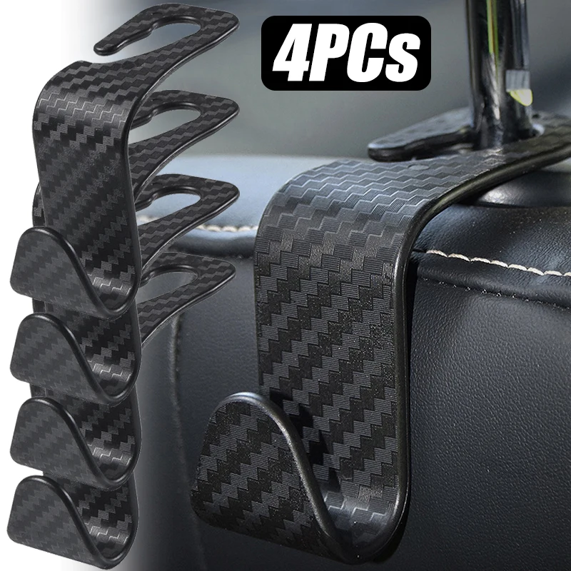 1/2/4PCs Universal Car Auto Seat Headrest Hooks Storage Hanger Car Vehicle Back - £9.31 GBP+