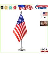 Lightweight American Flag with Silver Pole - Perfect for Parties &amp; Events - $350.61 MXN