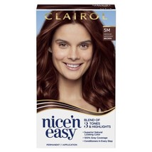 Clairol Nice&#39;n Easy Permanent Hair Dye, 5M Medium Mahogany Brown Hair Co... - £10.37 GBP