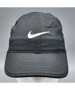 Nike Featherlight Hat Strapback Black Dri-Fit Swoosh Logo Sportswear Ath... - $17.41