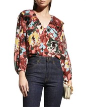 Tanya Taylor kayla top in Deep Brandy Multi - size M - £135.73 GBP