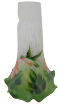 Tulip Lily Flower Glass Lamp Shade by Terra Cottage - Hummingbird - 1.13&quot; Fitter - £26.33 GBP