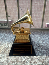 Gramophone Metal 1:1 Grammy Awards NARAS Large Music Trophy Statue Gold ... - £279.76 GBP